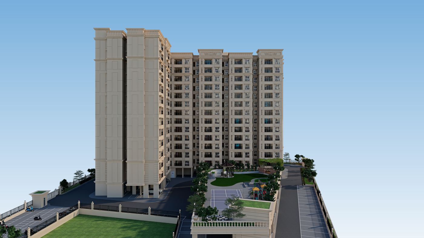 Hiranandani Parkville tower inside the Hiranandani Parks township, Oragadam